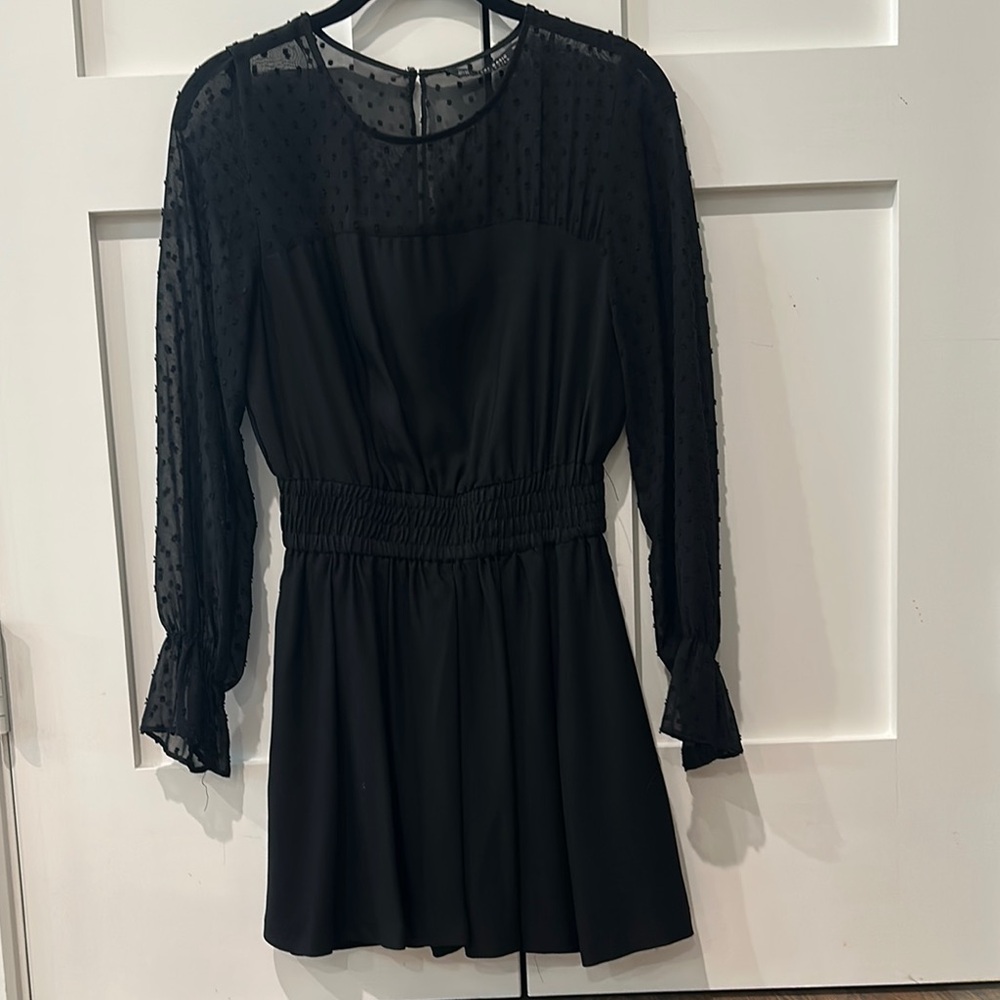 Zara Black Textured Dress